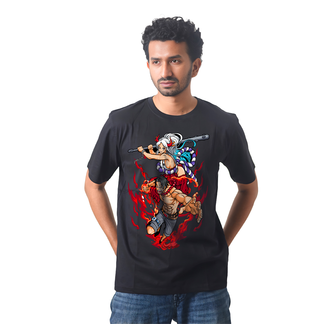 Anime Premium Half Sleeve T-Shirty - Luffy StrawHat Legend