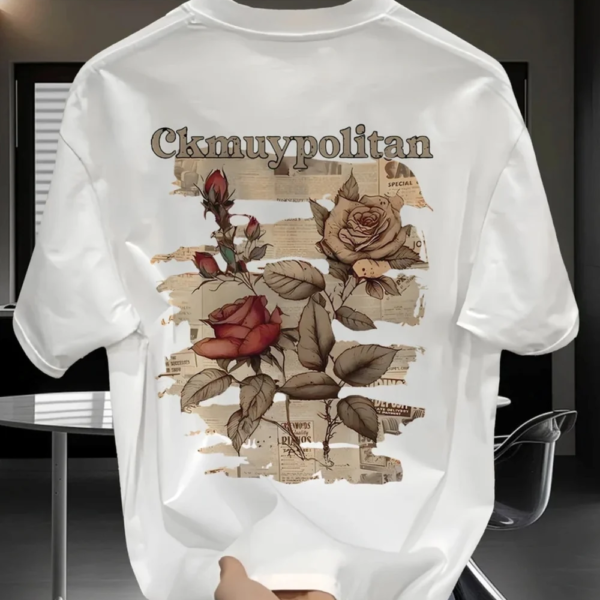 Men's Vintage Rose Graphic T-Shirt