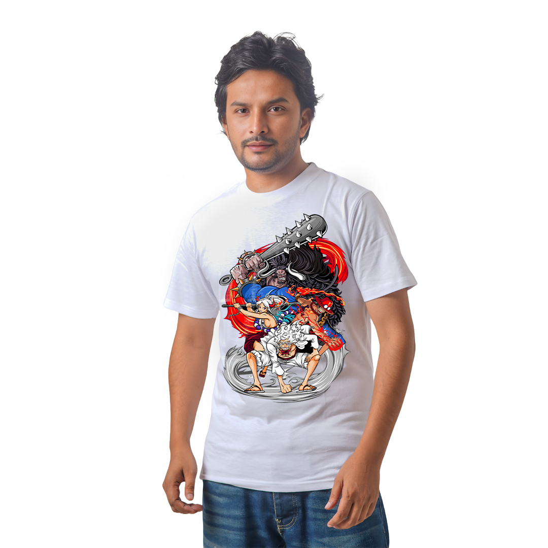 Anime Premium Half Sleeve T-Shirty - Monkey D Luffy Zoan Myth