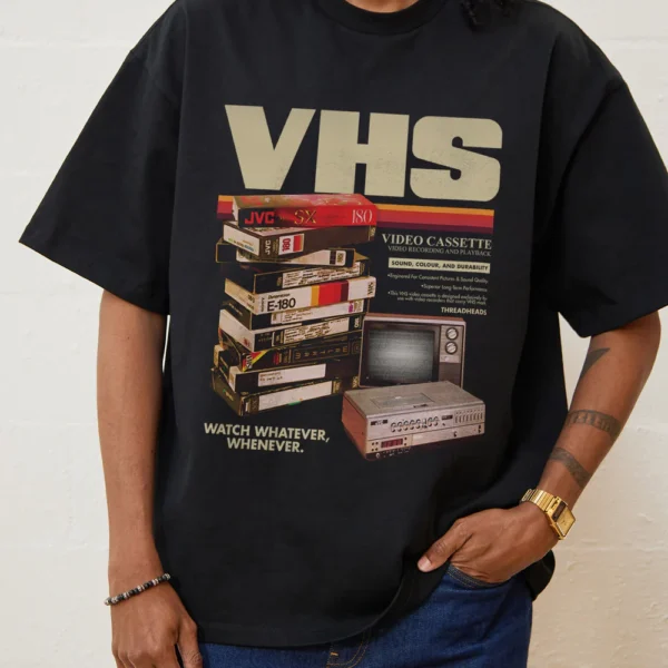 Vintage VHS Tapes Oversized Tee