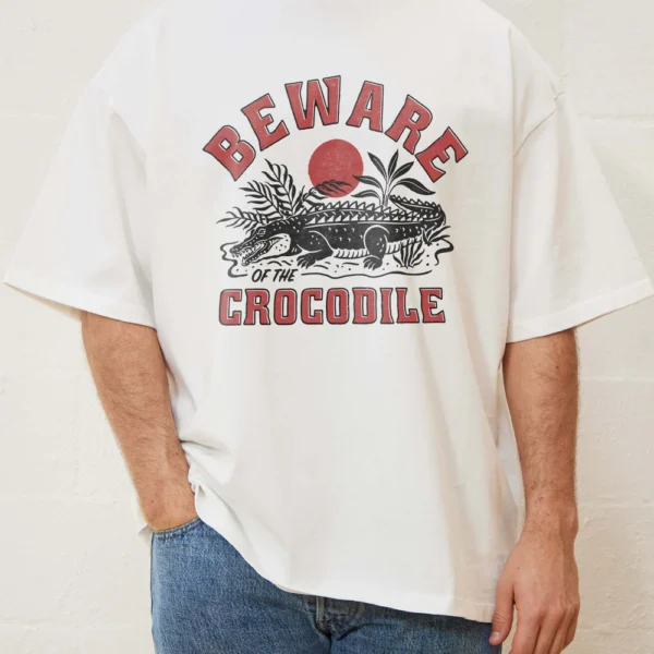 Beware of the Crocodile Oversized Tee