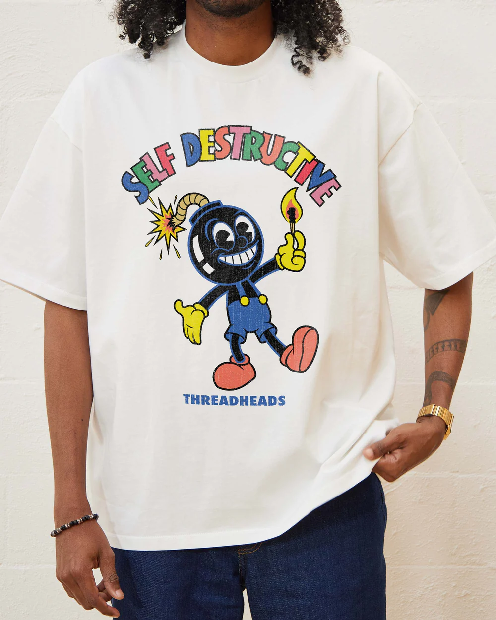 Self Destructive Oversized Tee