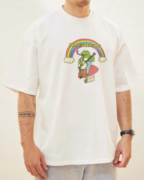 Banjo Playing Frog Oversized Tee