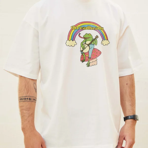 Banjo Playing Frog Oversized Tee