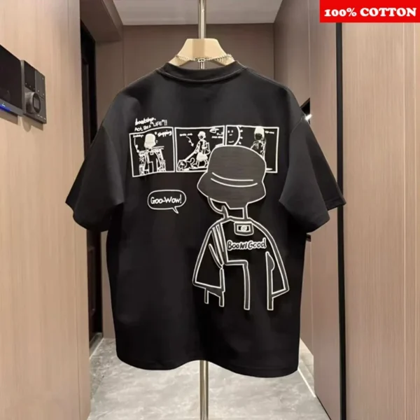 T-shirt Men's Summer 2025 New 100% Cotton Personalized Print T-shirt
