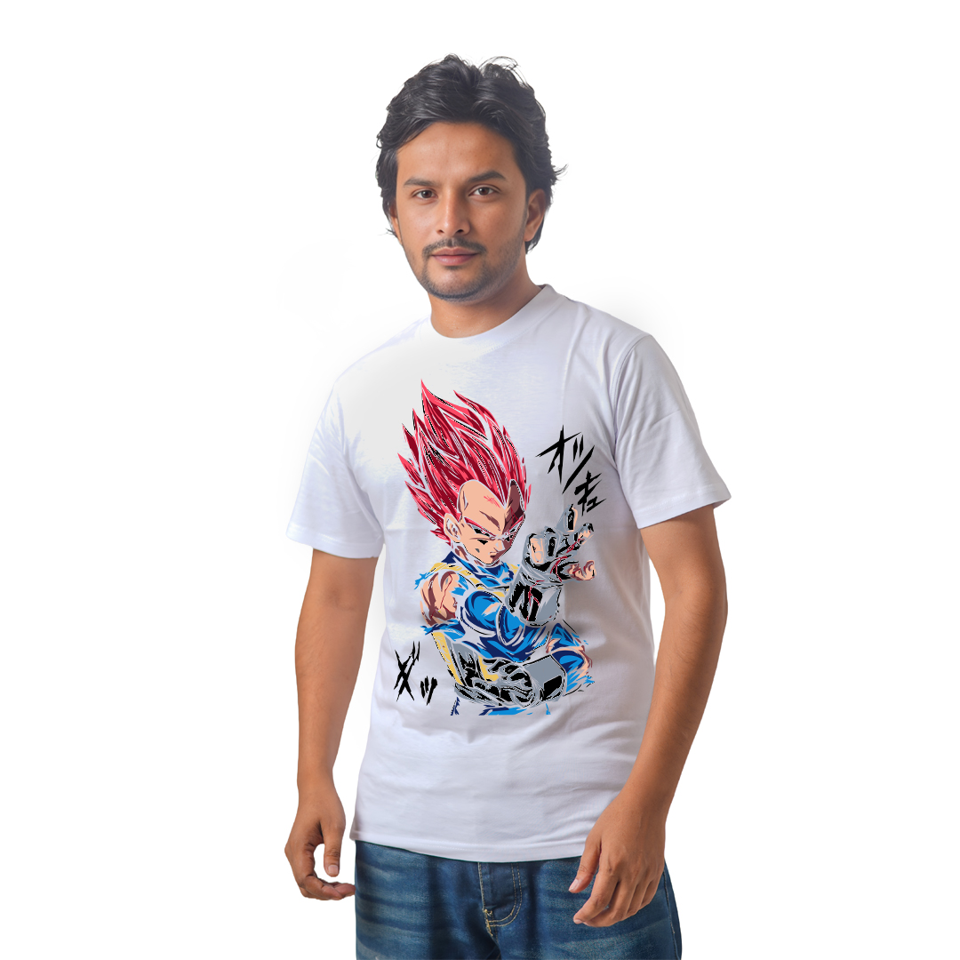Anime Premium Half Sleeve T-Shirty - Saiyan Power