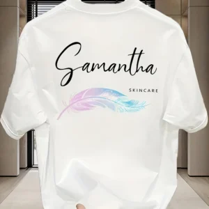 Men’s Heavyweight 100% Cotton T-Shirt – Feather Graphic  Regular Fit  Soft, Comfortable Summer Tee