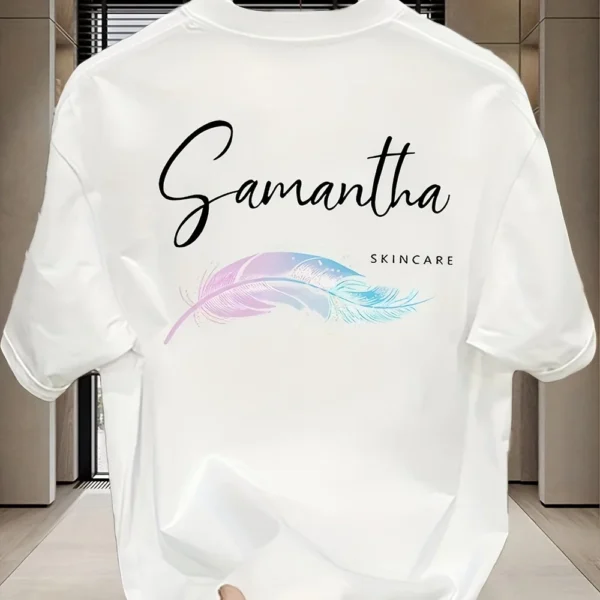 Men’s Heavyweight 100% Cotton T-Shirt – Feather Graphic Regular Fit Soft, Comfortable Summer Tee