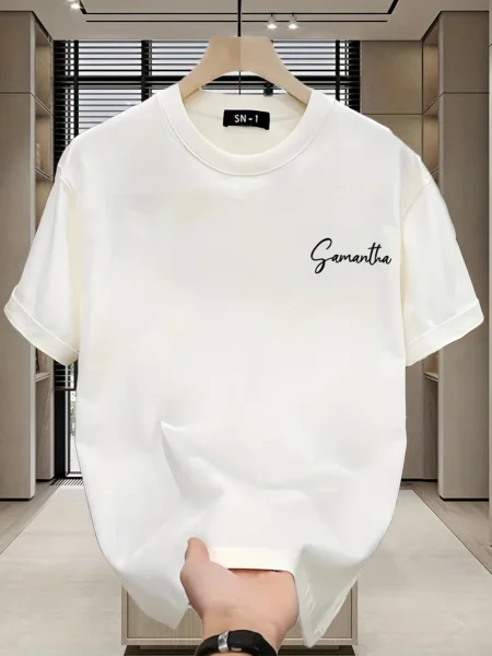 Men’s Heavyweight 100% Cotton T-Shirt – Feather Graphic Regular Fit Soft, Comfortable Summer Tee