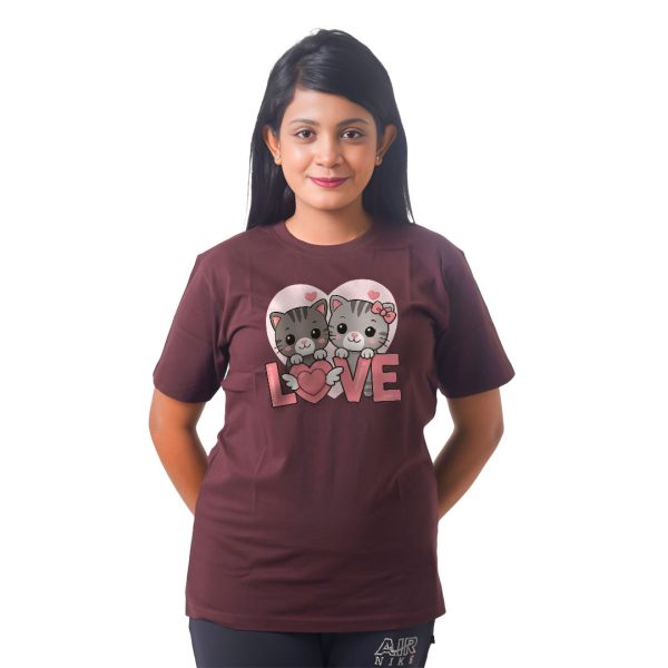 Couple Love Cats Women’s Tees T-Shirts