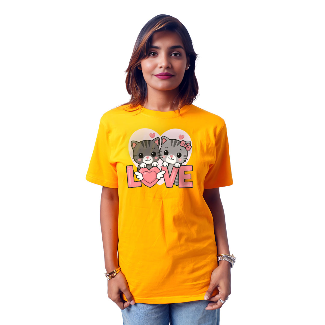 Couple Love Cats Women’s Tees T-Shirts