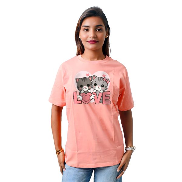 Couple Love Cats Women’s Tees T-Shirts