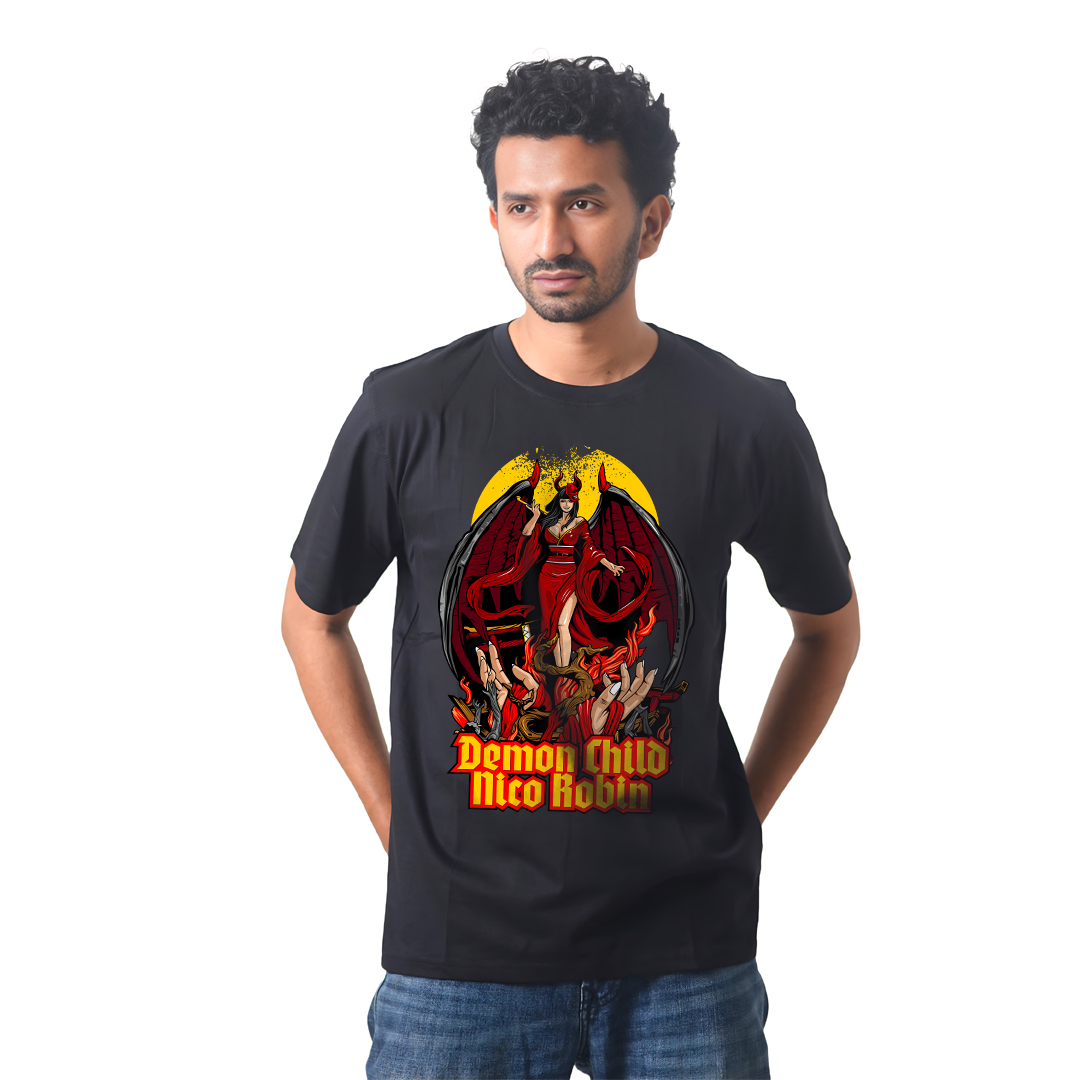 Anime Premium Half Sleeve T-Shirty - demon Child nico robin