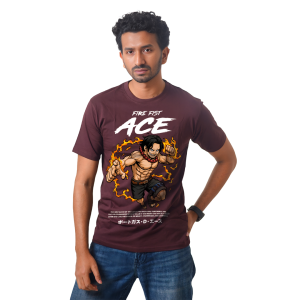 Fire Fest Ace – Anime Premium Half Sleeve T-Shirty