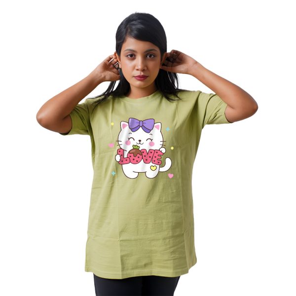 Love Cat Women’s Tees T-Shirts