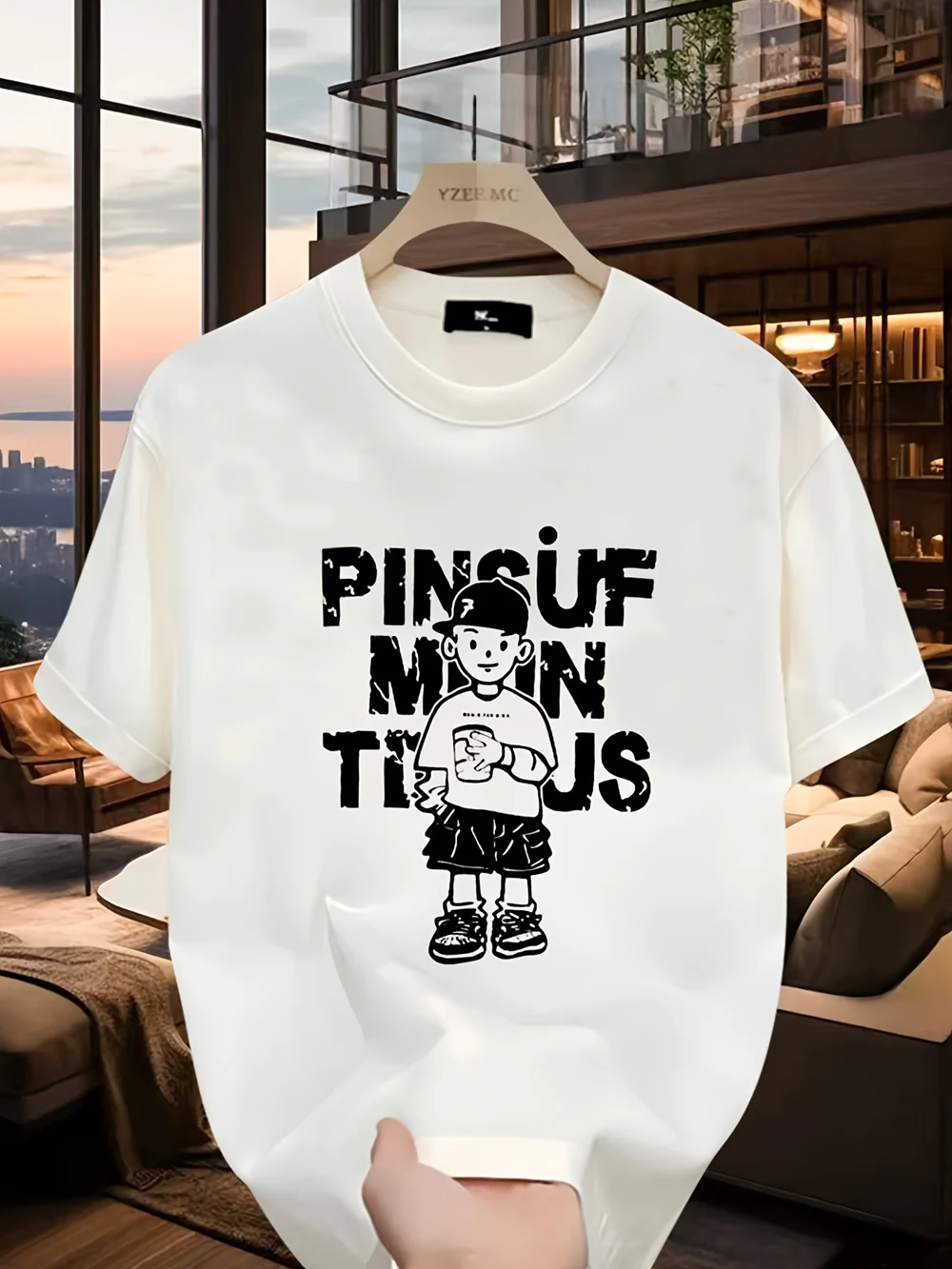 Men's 100% Cotton Graphic Print T-Shirt