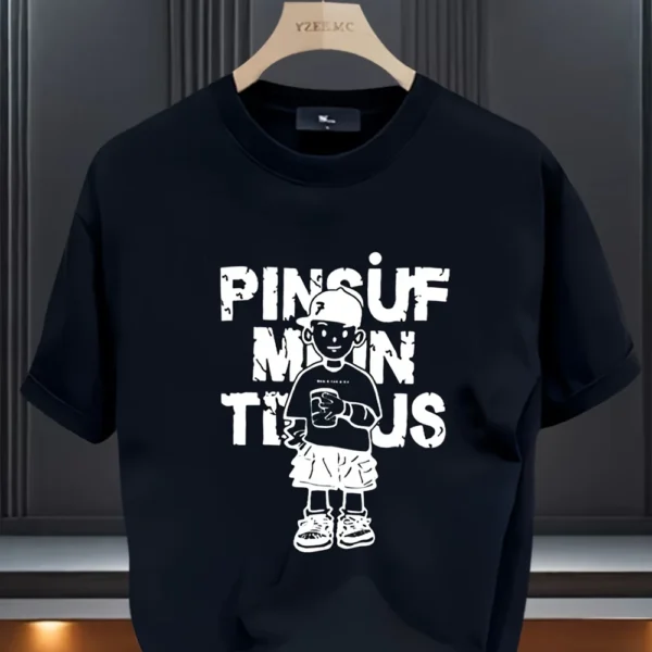 Men's 100% Cotton Graphic Print T-Shirt