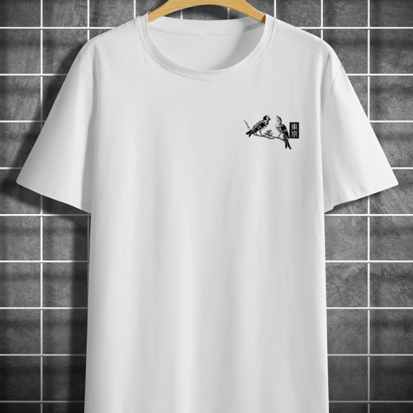 Men’s Casual Floral & Bird Print T-Shirt – 100% Cotton3