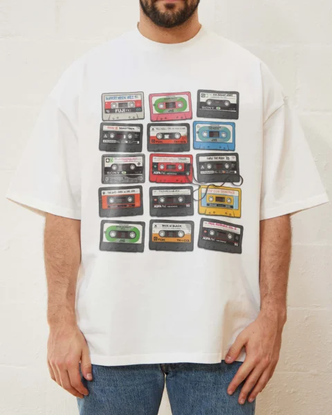 Cassette Tapes Oversized Tee