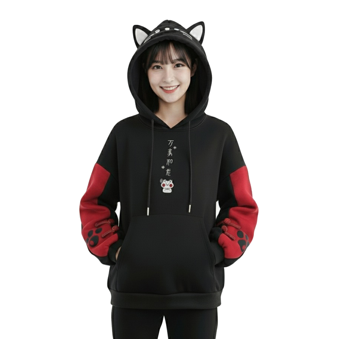 Kawaii Ear Hoodie for Women – Soft & Stylish Winter Wear