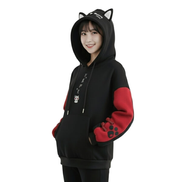 Kawaii Ear Hoodie for Women – Soft & Stylish Winter Wear