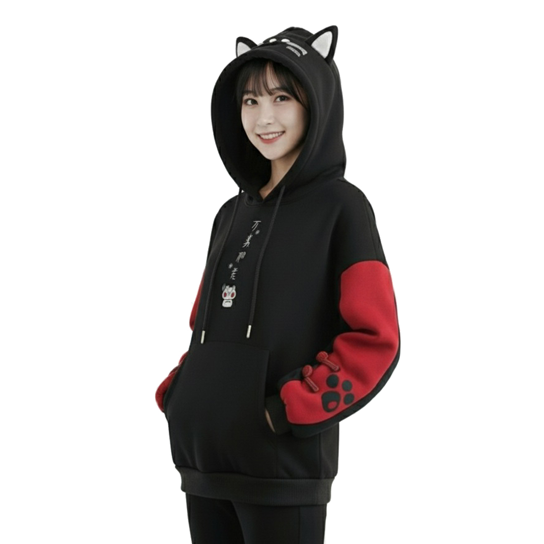 Kawaii Ear Hoodie for Women – Soft & Stylish Winter Wear