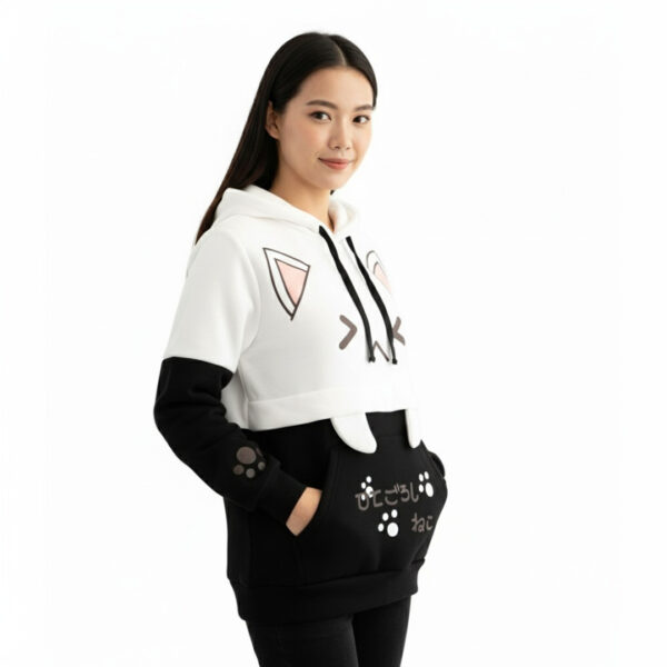 Neko Fang Ear Hoodie for Women – Soft, Stylish & Cozy Winter Wear