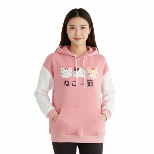 Three Kitties Ear Hoodie for Women – Soft, Stylish & Cozy Winter Wear