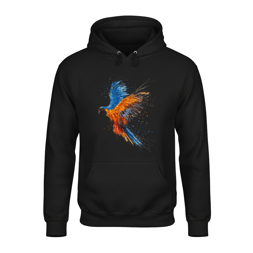 Abstract Parrot Unisex Hoodie – Soft, Stylish & Cozy for Winter