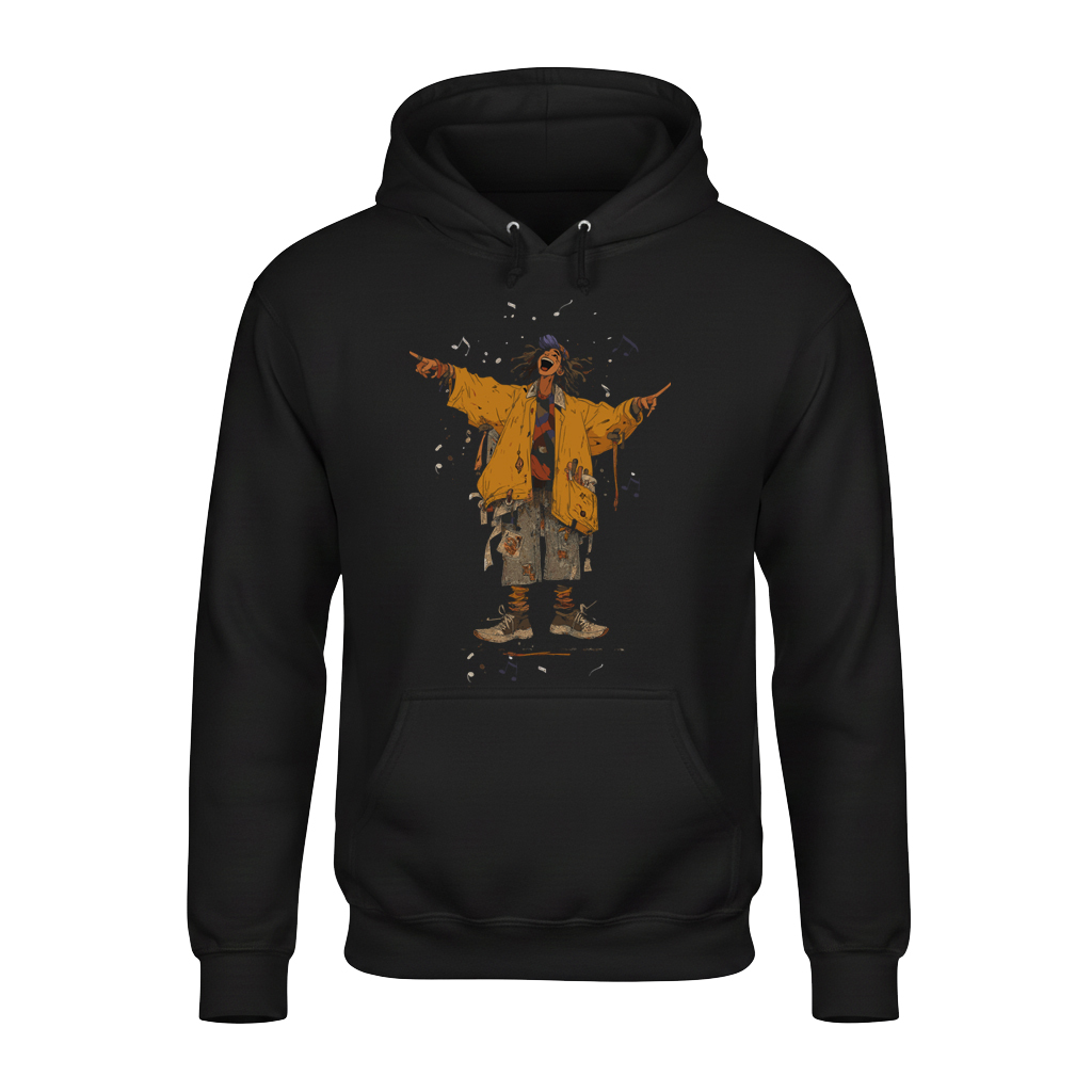 Musical Pop Art Unisex Hoodie – Soft, Stylish & Cozy for Winter
