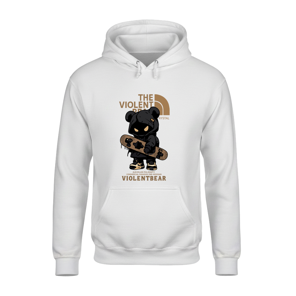 Violent Bear Skater Unisex Hoodie – Soft, Stylish & Cozy for Winter