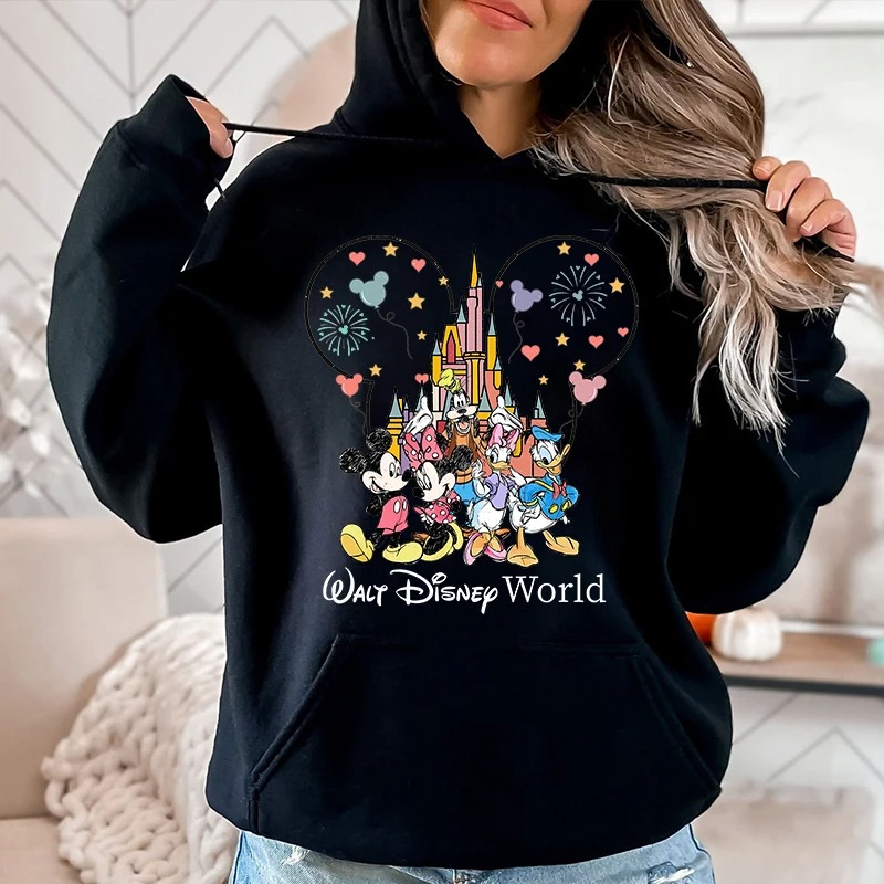Women’s World Mickey And Friends Hoodie – Classic Fit | Stylish Winter Wear