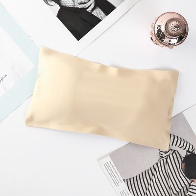 Women’s Ice Silk Strapless Bra – Seamless Tube Crop Bralette