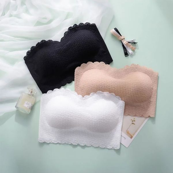 Women’s Strapless Tube Bra Top – Anti‑Slip, Beauty Back