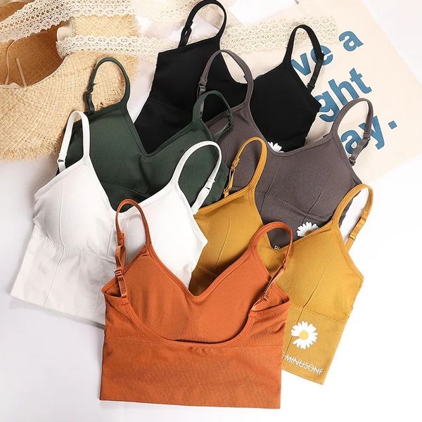 Women’s Cotton Bra Tank Top – Fashion Sports Push‑Up Bralette