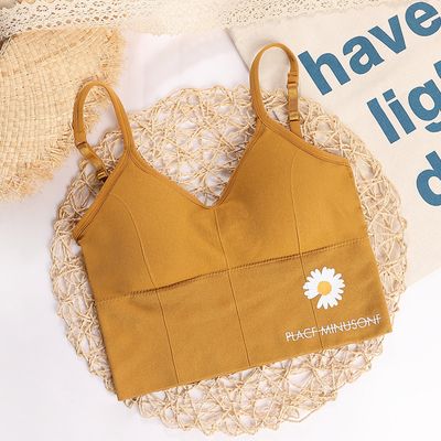 Women’s Cotton Bra Tank Top – Fashion Sports Push‑Up Bralette