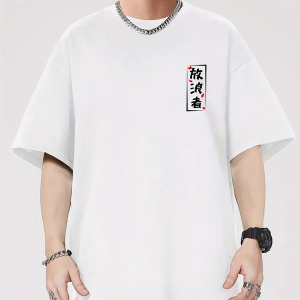 Men’s 100% Cotton Samurai & Cherry Blossom Graphic Tee – Casual Short Sleeve – JecJac (4)