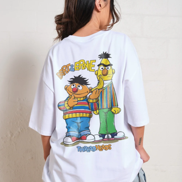 Bert And Ernie Driving Me Bananas Oversized Tee