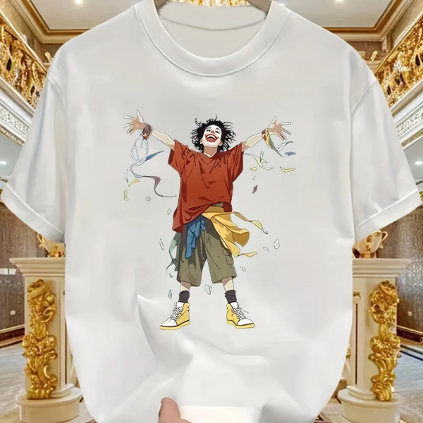Oversized Cartoon Graphic Streetwear Tee – 100% Cotton
